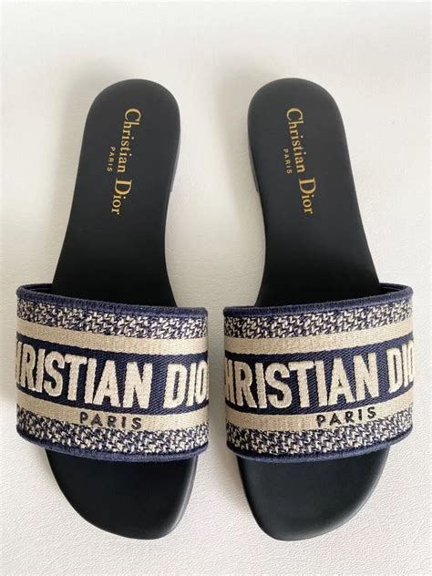 christian dior dway slides review|Christian Dior oblique slide sandals.